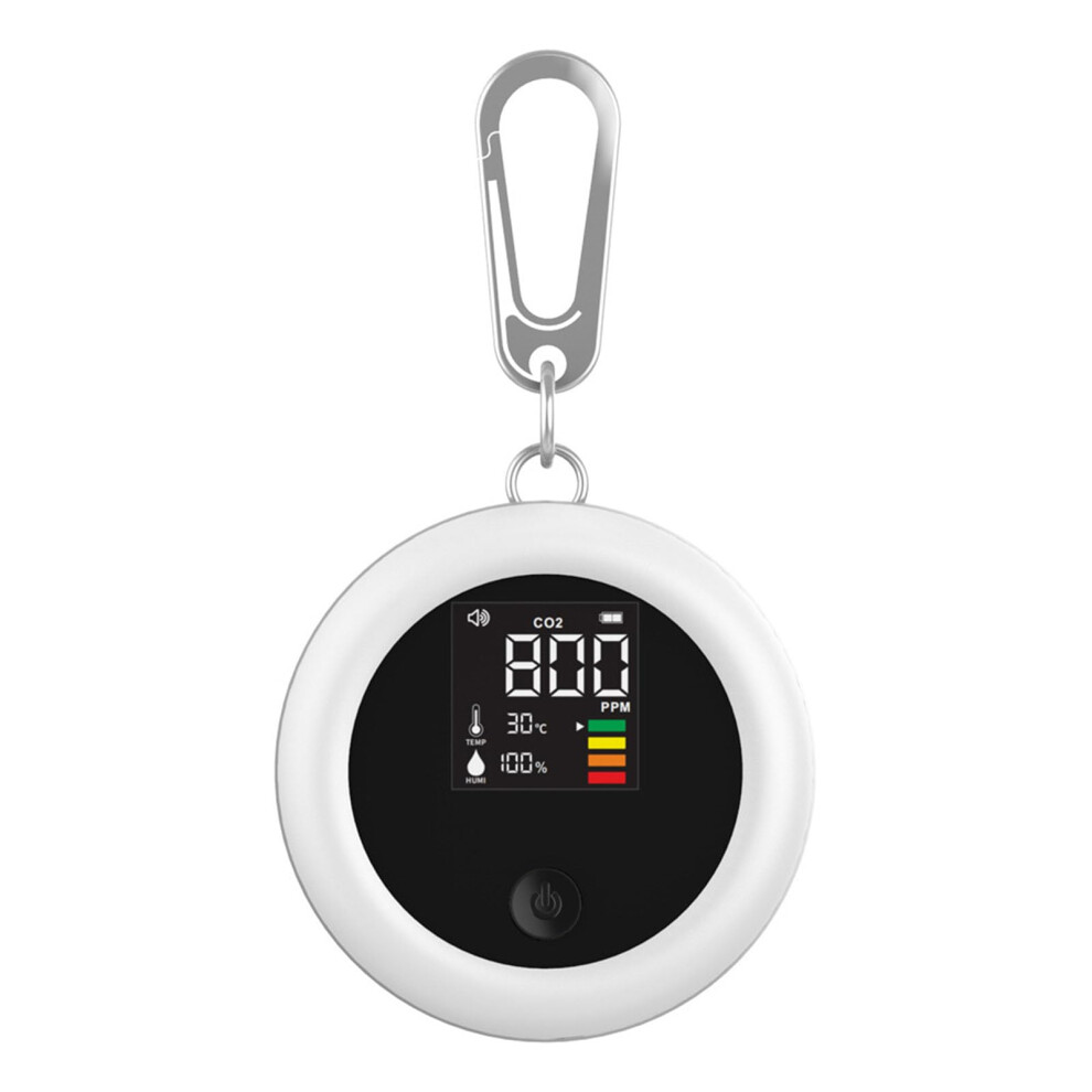 Carbon Dioxide Detector, Compact Portable, Visual Alarm, Temperature And Humidity Monitoring, 24 Hour Battery Life 9354506892128
