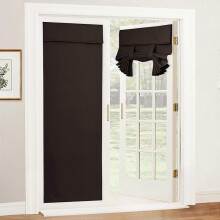 Blackout Door Curtain - Privacy Thermal Insulated Door Window Curtains Sidelight Curtain Tie up Shade
