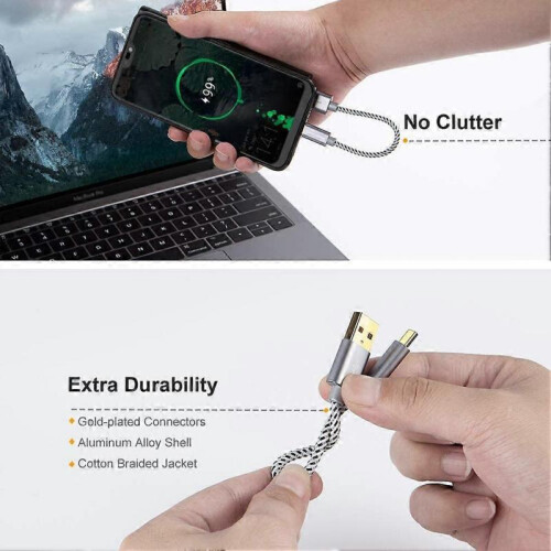 6 inch USB C Cable Short, CableCreation Short USB to USB C Cable 3A Fast Charging Cable 1