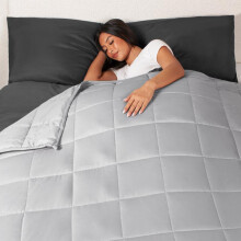 (Silver Supersoft, 125 x 150cm: 4kg) OHS Weighted Blanket Sensory Sleep Therapy Anxiety Soft Cosy Plush Winter Warm Fluffy Teddy Reverse Fleece Bed Home Decor Throw for Adults K