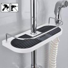 Bathroom Shelf Caddy for Shower Rail, Aluminum Bathroom Shower Rack Organizer Holder