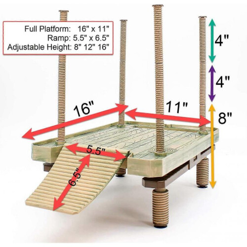Floating Turtle Pier and Basking Platform  Decorative, Functional, and Naturally Inspired  Large Size 2