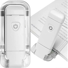 Portable USB Rechargeable LED Clip On Bed Reading Book Light, Dimmable Bookmark Light