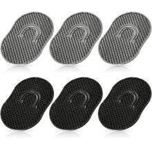 6 Packs Pocket Palm Combs, Shampoo Comb, Massager Hair Brush Comb, Scalp Massager Brush Comb (Black, Grey)