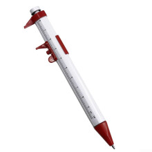 150mm Multifunction Vernier Caliper Ballpoint Pen With 1.0mm Gel Ink For Measuring And Writing Office And School Use Red