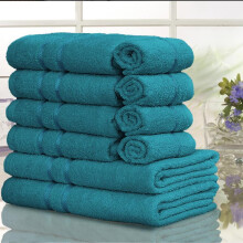 (TEAL) 10 pcs Towel Set 100 % Egyptian Cotton 2 Bath Towel Size (70cmx120cm)2 Hand Towel Size(50cmx80cm) 2 Guest Towel Size(50cmx80cm) 4 Face Towel
