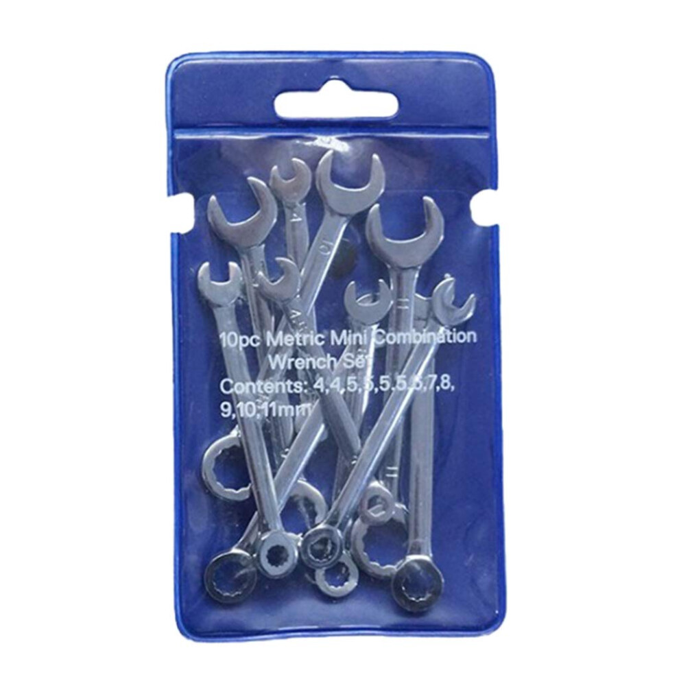 Combination Spanner Wrench Set 10-Piece Metric Mini Wrenches For Small Fasteners 9016109043481