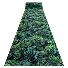 Runner anti-slip MONSTERA Leaves, gum green 67 cm 67x270 cm