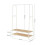 Kleiderständer - HELLOSHOP26 - 45x100x160 cm - 2 Regale - 6 Haken - Robustes Stahl 2