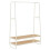 Kleiderständer - HELLOSHOP26 - 45x100x160 cm - 2 Regale - 6 Haken - Robustes Stahl 1