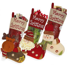 Christmas Stocking Set of 3, Large Xmas Stockings 3D Handmade Personalised Christmas Stockings