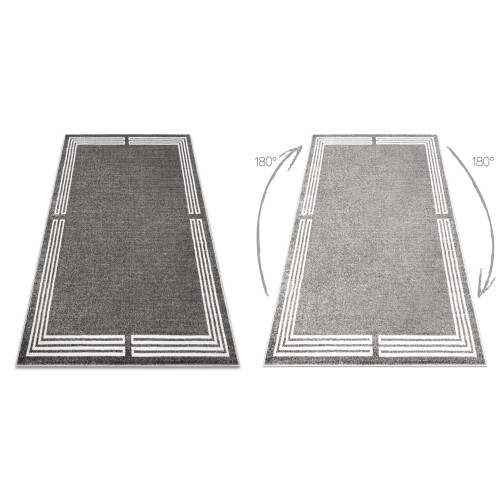 Carpet MATEO 8034/644 Modern frame - structural grey 180x270 cm 1