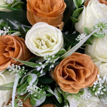 (Beige and cream) Bunch of 24 roses Beautiful decoration flowers with many colours