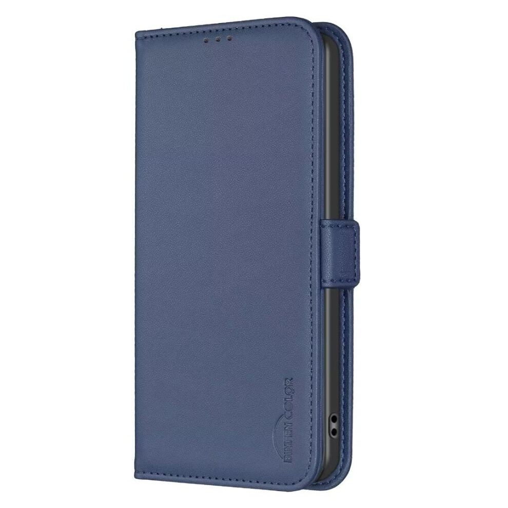 Flip Wallet Leather Case With Card Slot Card Holder Magnetic Closure Shockproof Kickstand For Samsung Galaxy S25 Plus Blue 9393856927913