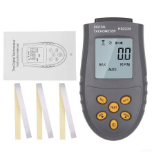 Tachometer Optoelectronic Non-Contact Measurements Accurate RPM Grey