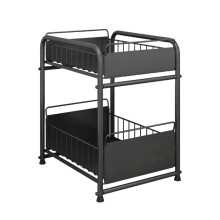 Floor Standing Cabinet With Multiple Drawers For Storage And Protection - Portable Accessory, Modern Style, Black Finish