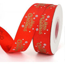 Christmas ribbon for gift wrapping, red Christmas ribbon for crafts, 9 M 20 mm wide Christmas snowflake ribbon