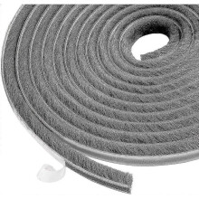 6m Brush Strip, Windproof And Dustproof Self Adhesive Adhesive Brush Seal for Movable Windows And Doors, 9mm Width X 9mm Height, Gray