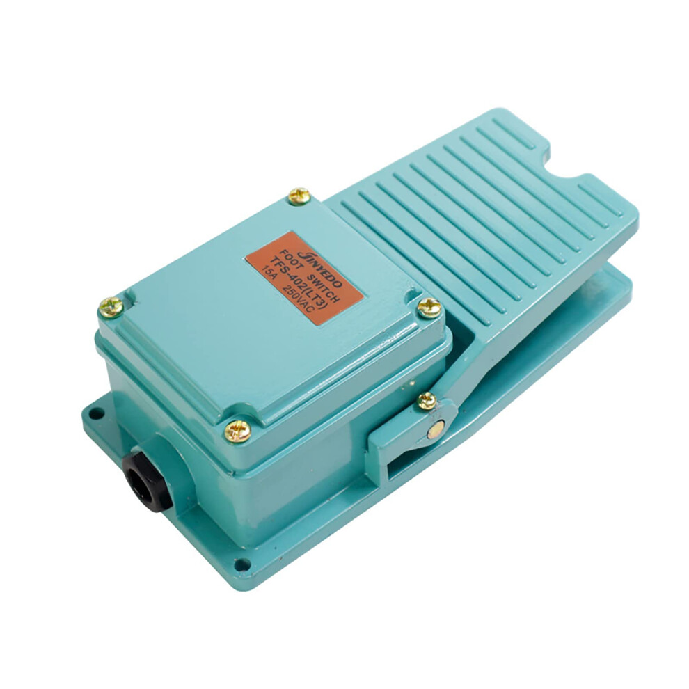 Foot Pedal Switch Ac 250V 15A 1No 1Nc Momentary Treadle Nonslip Aluminum Tfs-402 9393856928606