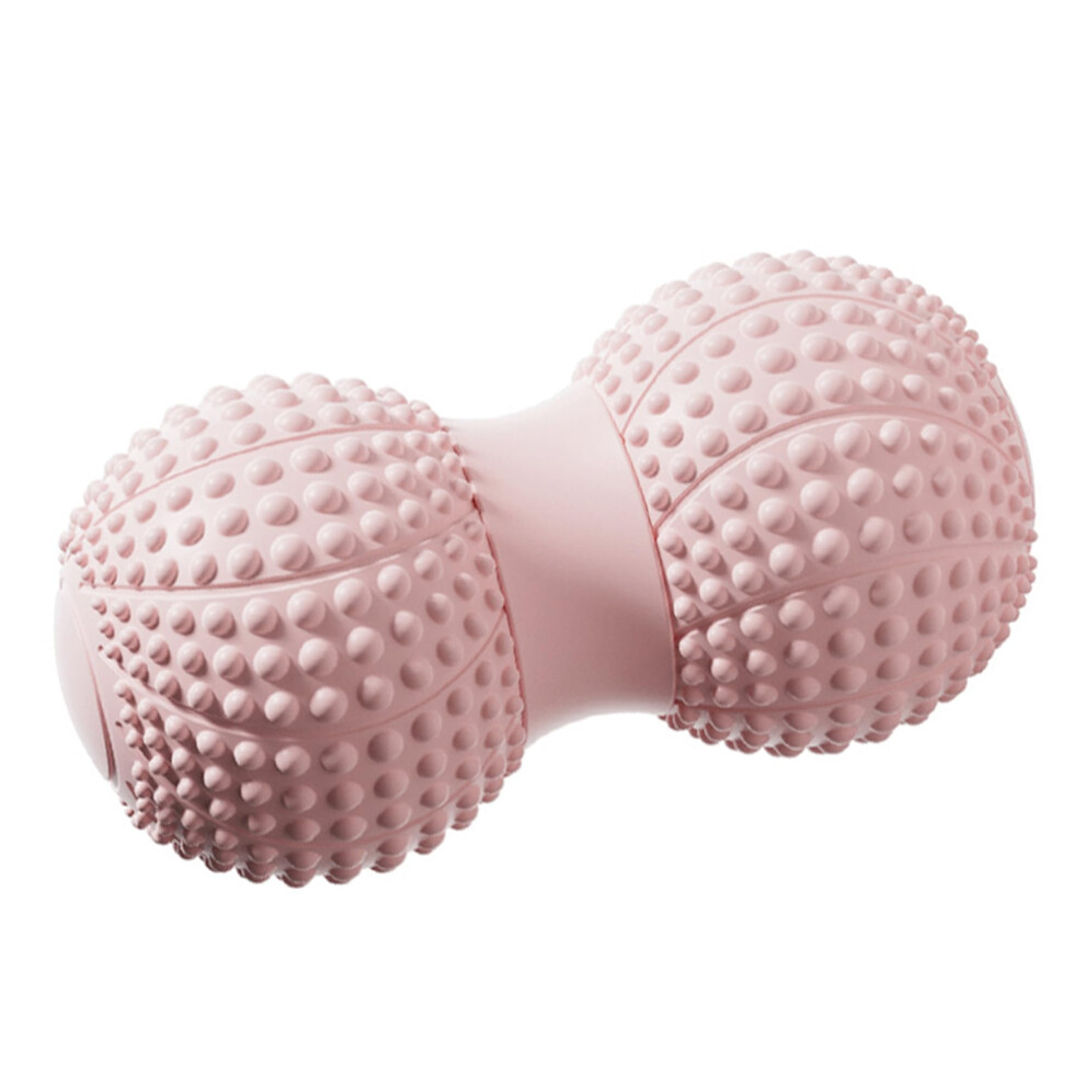 Pink Double Massage Ball Peanut Ball Shape 1 Piece For Band Training Relieves Deep Neck And Back Muscle Pain