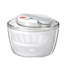 Manual Salad Spinner, Lettuce Dryer, Fruit And Vegetable Washer, Stop Button, Hand Operated Kitchen Tool