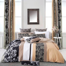 (Jeremy, King) Moonlight Bedding Printed 4Pcs Complete Reversible Quilt Printed Bedding Luxury with Fitted Sheet and 2 Printed Pillow Cases Single