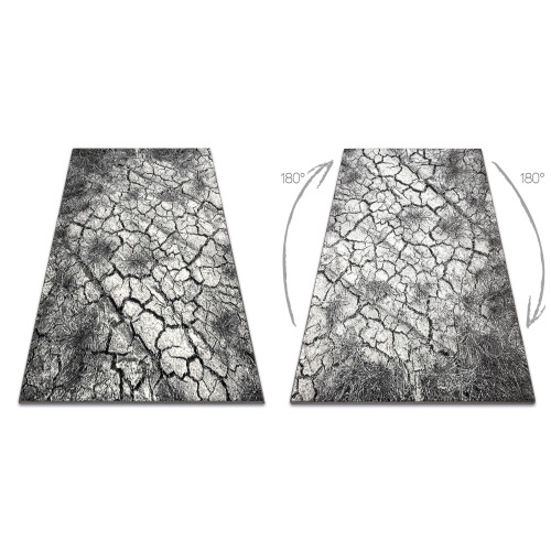 Carpet SILVER Terra cracked ground grey 160x220 cm 1
