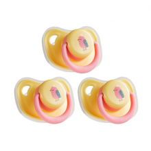 3pcs Puppy Kittens Pacifier Set Reusable Cartoon Chewing Toy for Small Pet Use 25-26YellowSmall