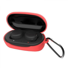 Earphones Case Solid Anti-drop Silicone Earphones Protective Case Compatible Sony WF-XB700Red