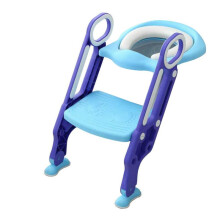 (Blue-purple) Straame | Children's Toilet Ladder | Seat Adjustable | Height Step-Stool | Easy to Install | Cushioned Toilet Seat | Bathroom Aid | Toddler