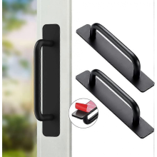 Pieces Self-adhesive furniture handles, self-adhesive aluminum handles, sliding door handles, furniture 147 mm (black)