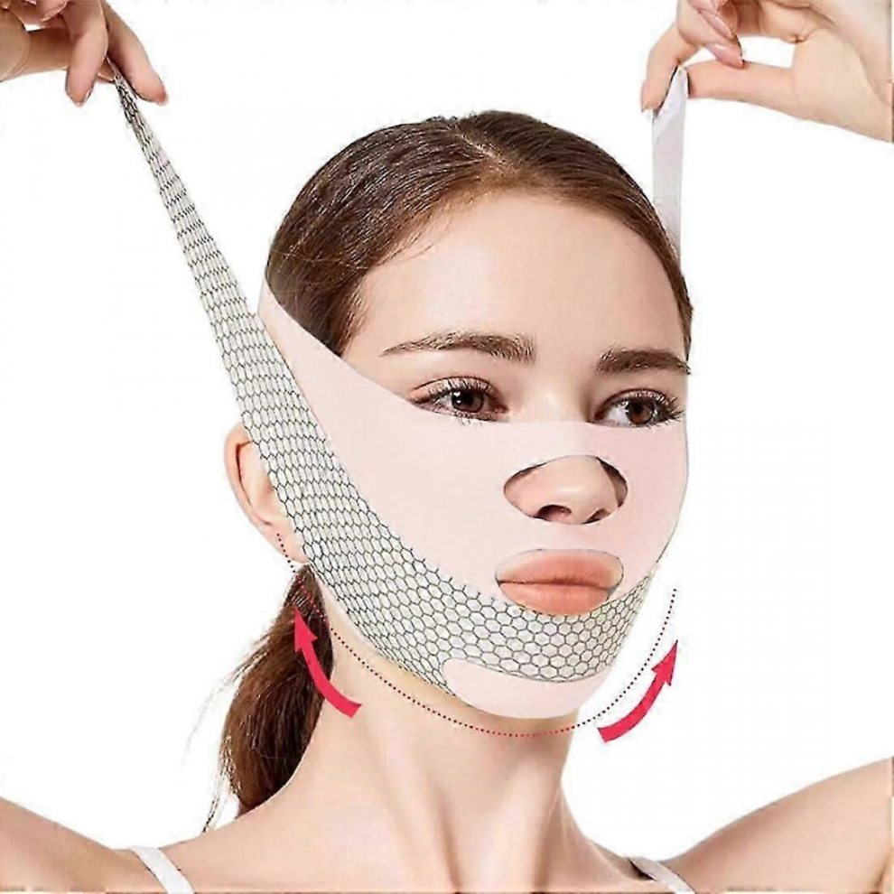 V Line Face Lifting Mask Double Chin Reducer, V-Line Mask, Face Lifting Band, Chin Mask Face Lifting Band, V ShapePink