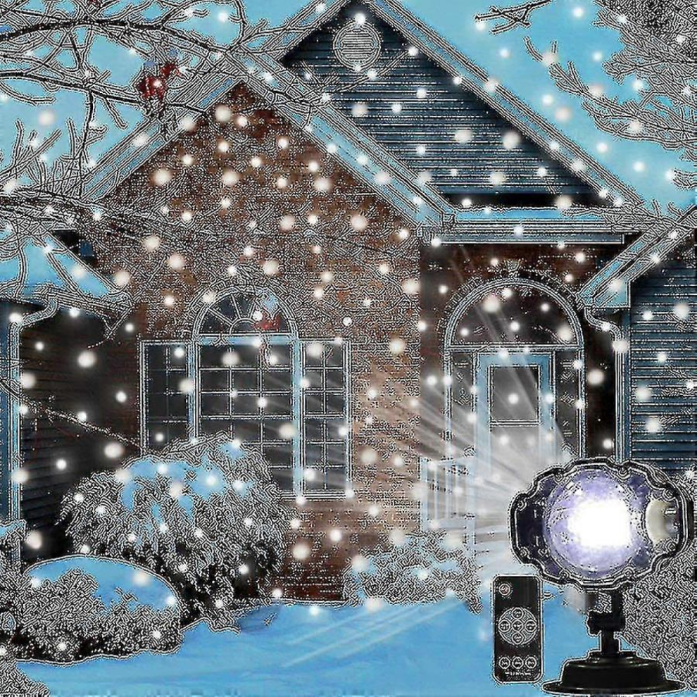Outdoor Christmas Snowfall Laser Projector Light Moving Snowfall Holiday Projector Lamp Led Stage Light For Garden Patio CUS Plug