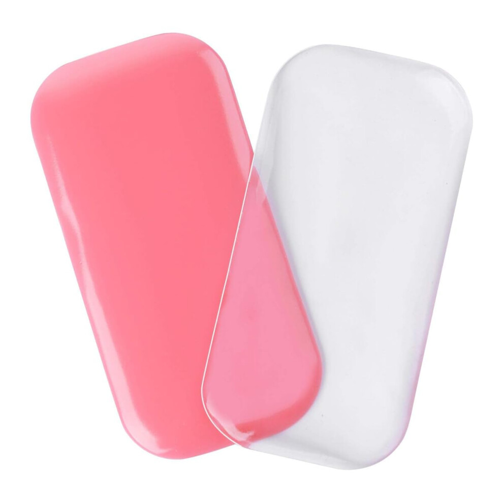 Silicone False Eyelash Pads Reusable 4 Pieces Clear And Pink For Lash Extensions