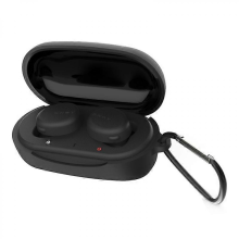 Earphones Case Solid Anti-drop Silicone Earphones Protective Case Compatible Sony WF-XB700Black