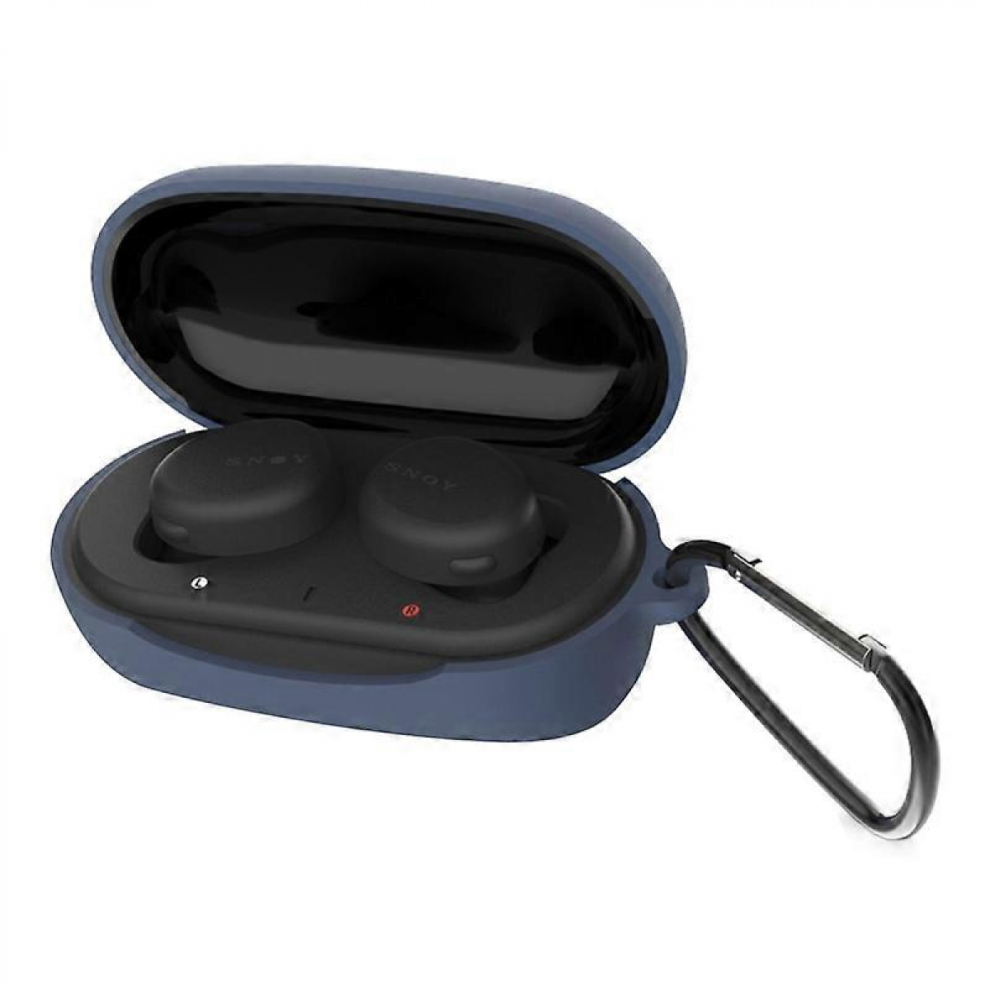 Earphones Case Solid Anti-drop Silicone Earphones Protective Case Compatible Sony WF-XB700Blue-image-OPC-PKQJJMW-NEW