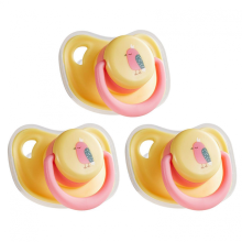 3pcs Puppy Kittens Pacifier Set Reusable Cartoon Chewing Toy for Small Pet Use 25-26YellowLarge