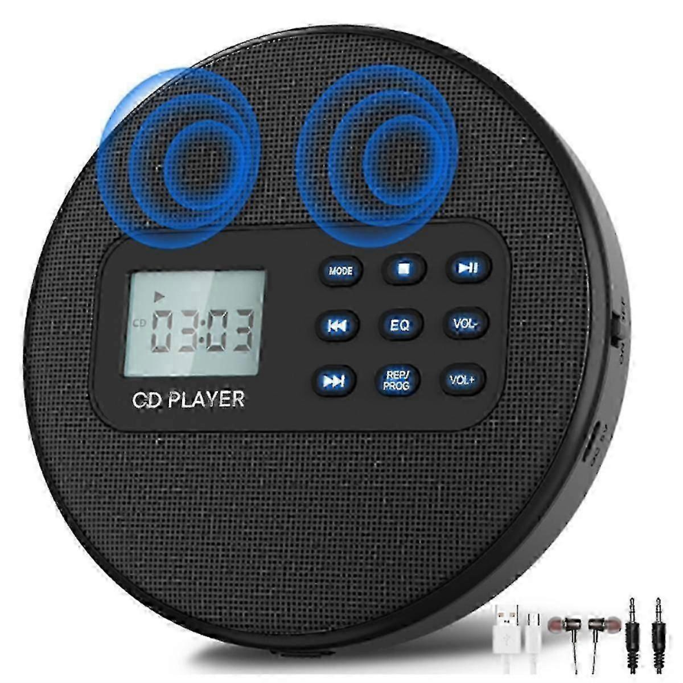 2025 CD Player with Speakers:Rechargeable Walkman CD Player,Discman CD Player with Headphones Plays Reco-image-OPC-PKQJJT9-NEW