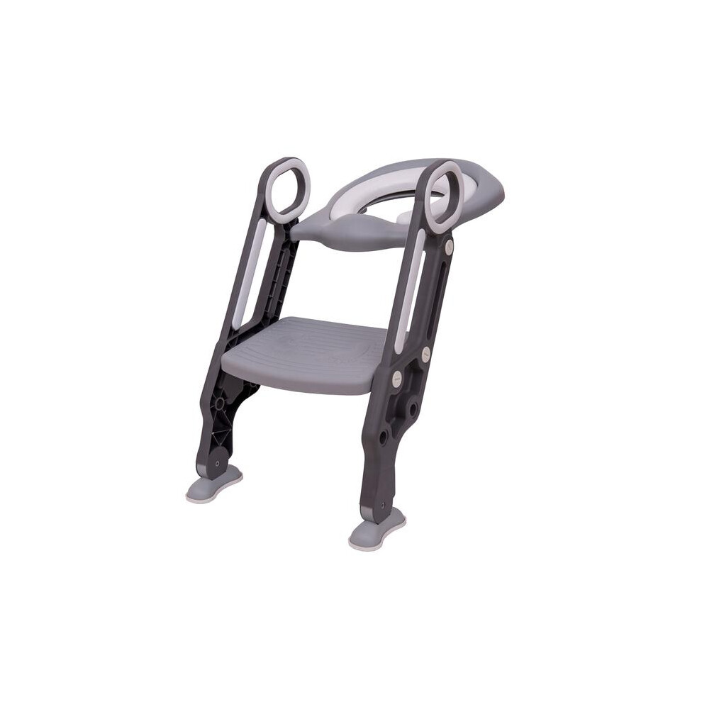 (Grey-White) Straame | Children's Toilet Ladder | Seat Adjustable | Height Step-Stool | Easy To Install | Cushioned Toilet Seat | Bathroom Aid | Toddl 5021832450356