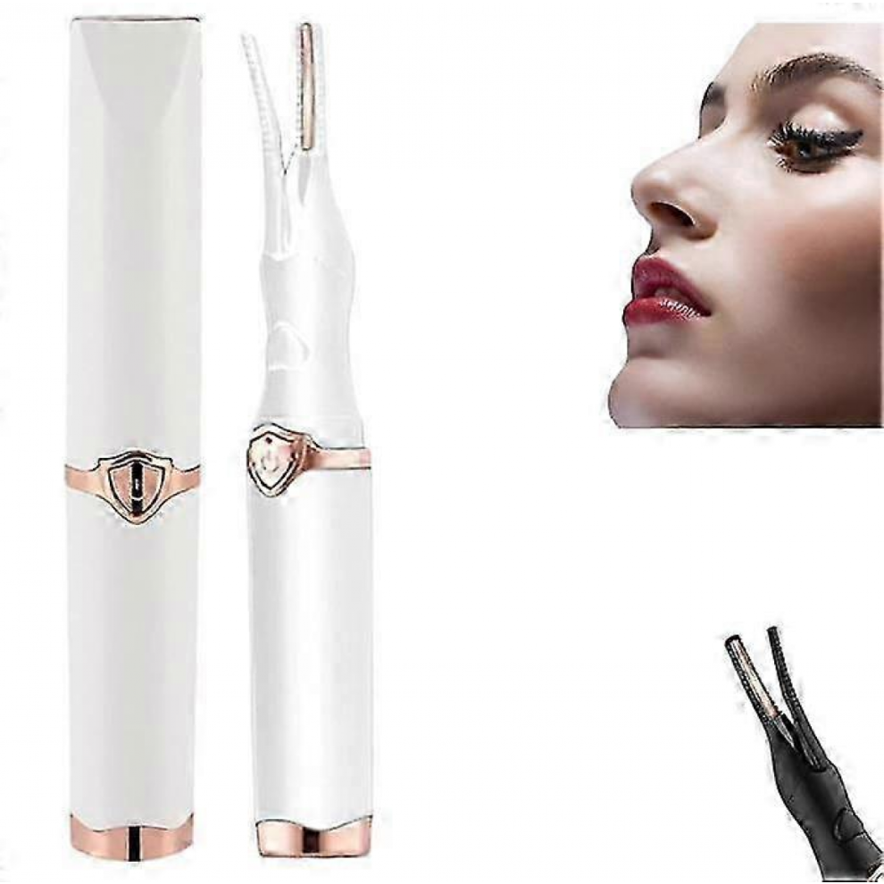 USB Rechargeable Electric Eyelash Curler with Quick Heating ToolWhite