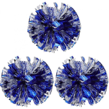 3Pcs Reusable Cheerleading Pompoms Hand Flower Balls Cheering Squad Cheering PompomsBlue30.00X30.00X30.00CM