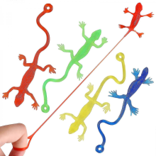5 Pcs Lizard Toys Sticky Lizard Stretchy Lizard Toy Squishy Toys Lizard Figurines Stretchable Animals Party Bag Fillers