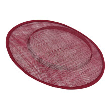 damen sinamay cocktailhut fascinator garnhut karmesinrot