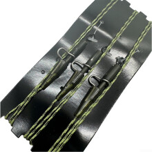 Carp Fishing Essentials Set of 3 Ready Tied Heli Kable Leaders Hybrid QC Swivels Compatible Safety Clips Type B
