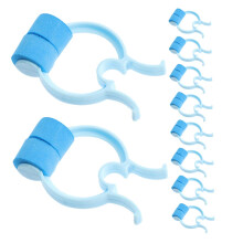Nose Correction Clips 5-Piece Set Durable Plastic Foam Nose Fixers for Breathing Training and Swimming Blue