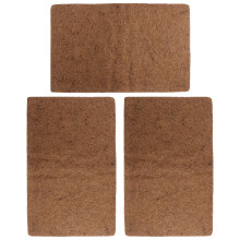 3 uds. alfombra fibra coco 50x30 cm con forro transpirable