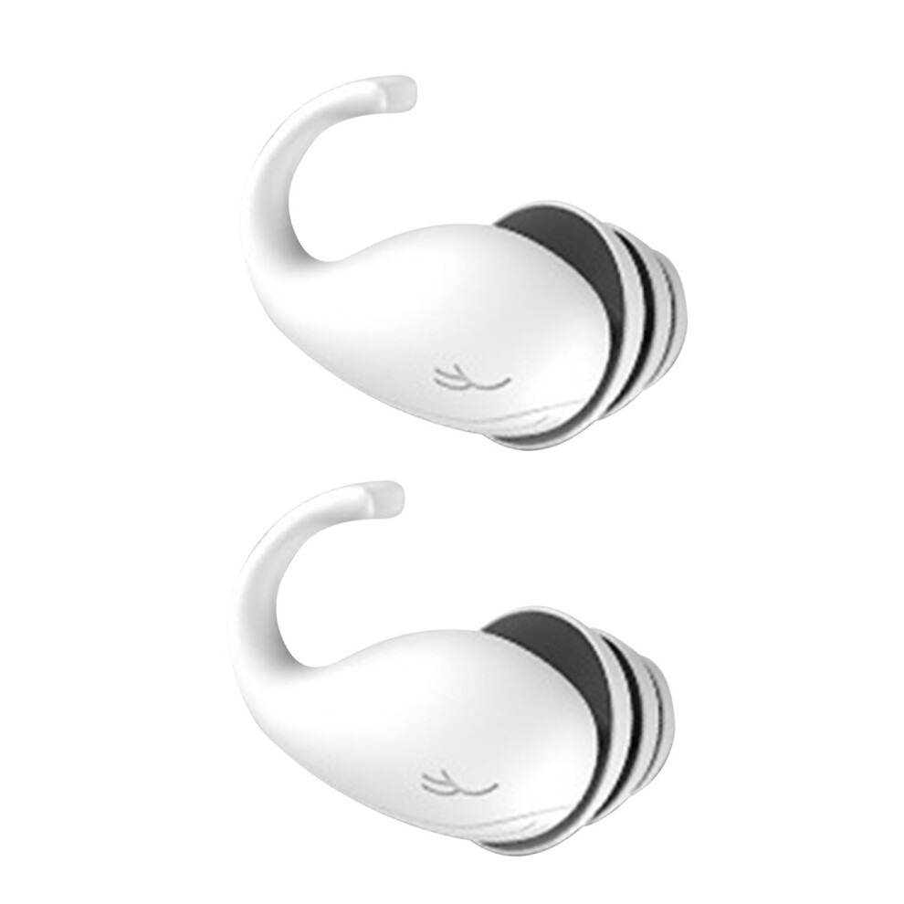 Reusable White Silicone Earplugs For Sleeping Noise Canceling Hearing Protection 8711351648606
