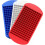 3Pcs Mini ice Cube Trays 160 Grids Ice Cube Mold Square Shape Silicone ice Cubes Kitchen Mini Bar Pudding Mould Small Ice Cube Making Tool(Blue/Red/Wh 1
