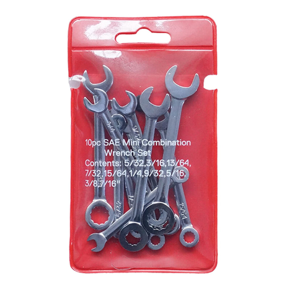 Spanner Wrenches 10-Piece Set British/Metric Key Spanner Hand Tools Combination Wrench 9084446065879