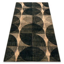 Wool carpet OMEGA FADO geometric jadeit green 235x350 cm